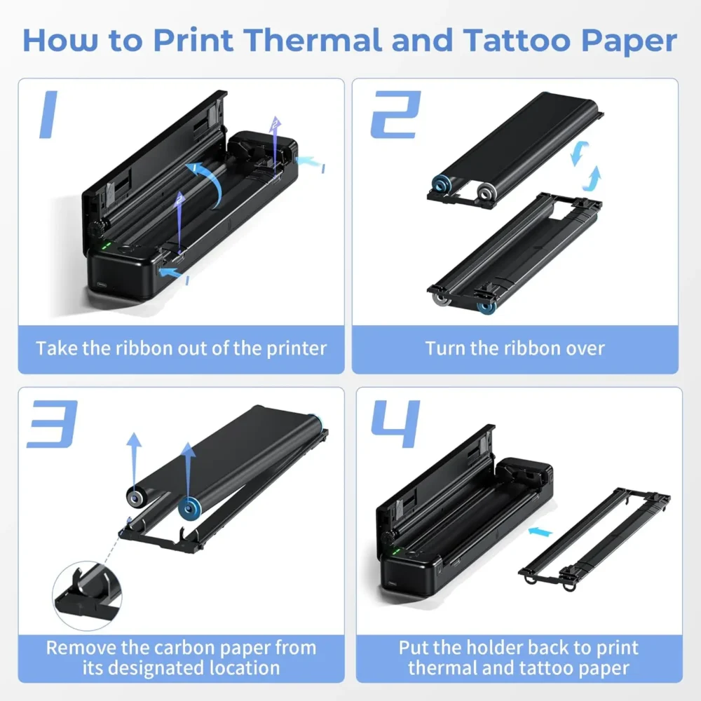 Phomemo P831 Wireless Portable Printer - 300DPI Bluetooth Thermal Printer - Image 3